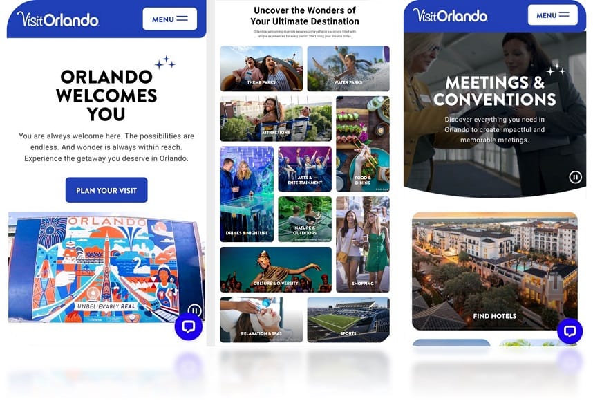Visit Orlando presenta ocho nuevos sitios web para mejorar las experiencias de distintos públicos interesados en el destino