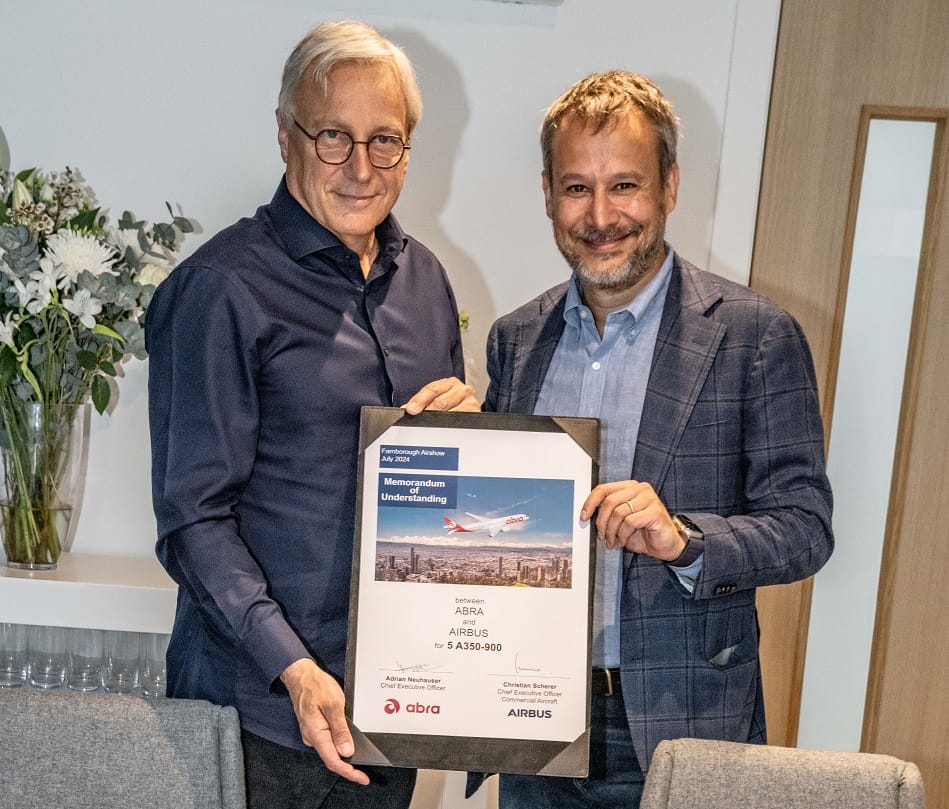 El Grupo Abra (inversionista mayoritario de Avianca y Gol) firma un MoU por cinco A350-900