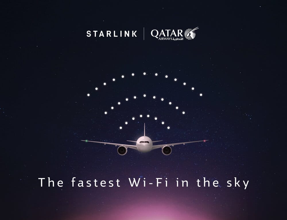 Qatar Airways lanza el primer vuelo del mundo equipado con Starlink con un Boeing 777