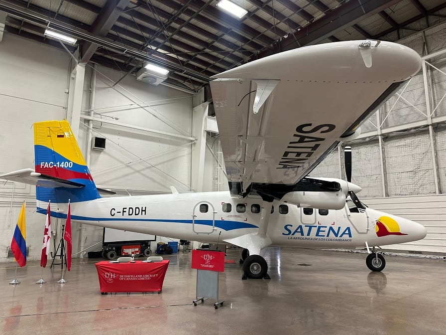 SATENA recibe en Colombia su primer avión Twin Otter para conectar zonas remotas