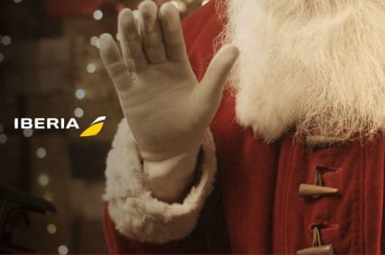 Papá Noel realizará estas Navidades videollamadas a los niños de Colombia gracias a Iberia