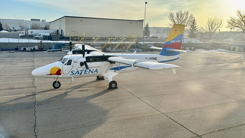 SATENA recibió su segundo avión Twin Otter en Canadá; se espera su llegada a Colombia en enero de 2025