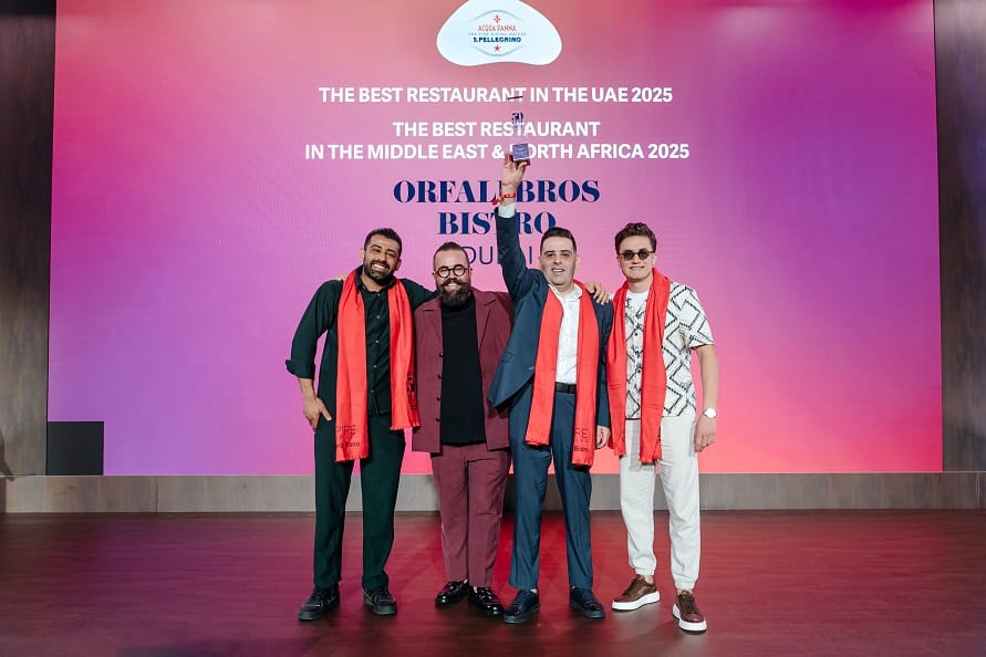 Revelación de los MENA’s 50 best restaurants 2025, con Orfali Bros Bistro en el puesto no.1