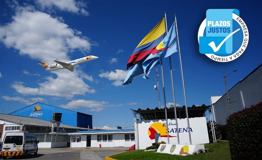SATENA, la única aerolínea en Colombia con el sello de Plazos Justos y referente en cumplimiento de pagos a proveedores