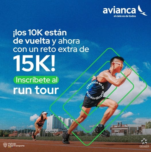 Avianca anuncia la 12° versión del RunTour con nuevos retos y beneficios para los runners