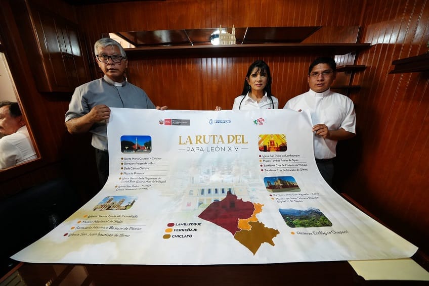 Ministra León anunció en Chiclayo la instalación de una mesa técnica para la “Ruta Turística del Papa León XIV”