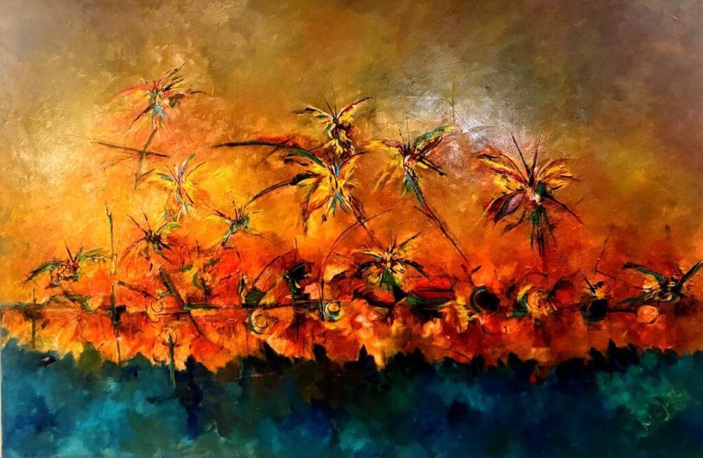 En Sofitel Bogotá Victoria Regia Se presenta la nueva exposición “Colombia Mágica” Ricardo Jaramillo Libelulas Al Horizonte 100 X 150 1024x667