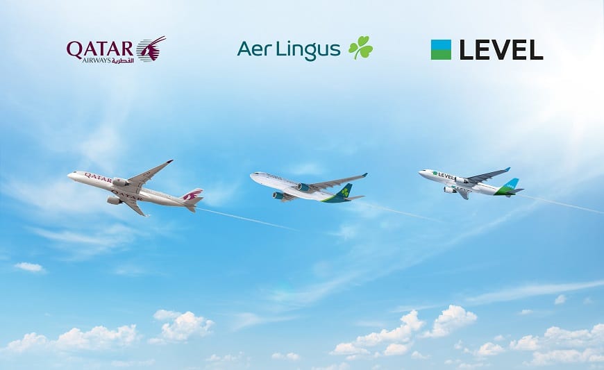 Qatar Airways amplía su conectividad a Estados Unidos y Sudamérica con Aer Lingus y LEVEL