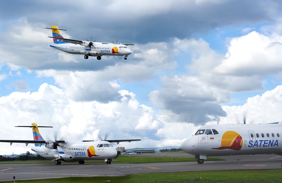 En ascenso la flota de SATENA: tres nuevos aviones ATR-72 fortalecen la conectividad del país