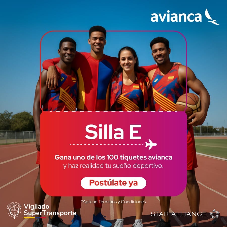 Avianca lanza la plataforma ‘Silla E’ (Silla Extraordinaria) y convoca a deportistas colombianos a impulsar sus sueños