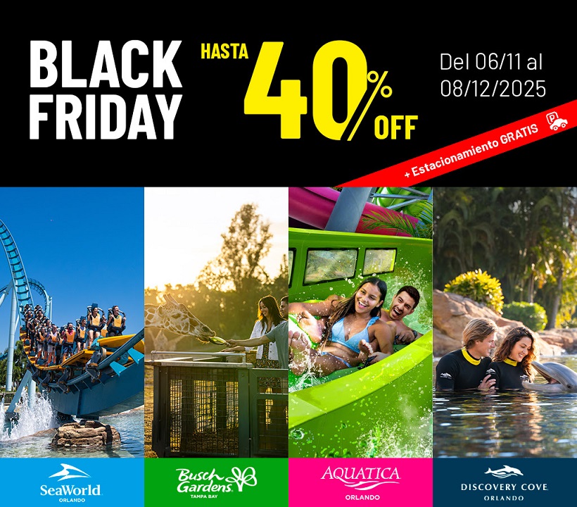 Black Friday United Parks 2025: descuentos de hasta 40% en SeaWorld y Discovery Cove