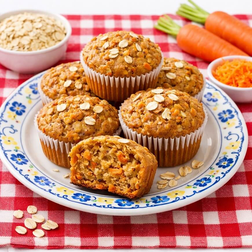 Muffins de avena y zanahoria: una receta práctica y nutritiva para las loncheras del regreso a clases