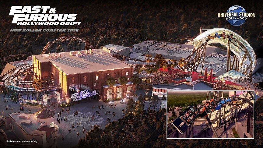 Universal Studios Hollywood anuncia el lanzamiento de la montaña rusa “Fast & Furious: Hollywood Drift” para el verano norteamericano