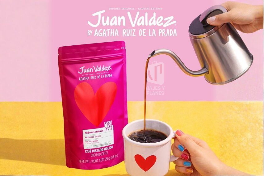 Juan Valdez y Agatha Ruiz de la Prada fusionan el café con el diseño europeo