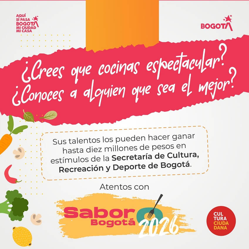 Bogotá premia los mejores sabores de la ciudad con estímulos de hasta 10 millones de pesos