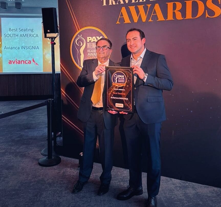 INSIGNIA by avianca gana el premio "Best Seating – South America" en los PAX Readership Awards 2026