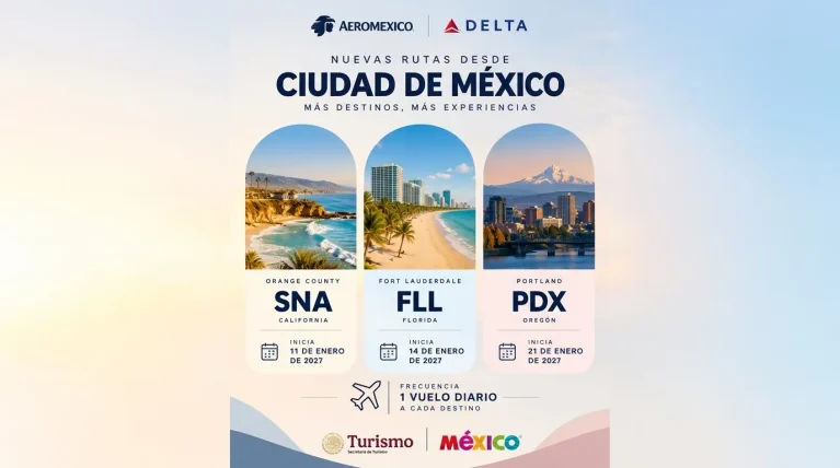 Aeroméxico nuevas rutas vuelos de CDMX a EE. UU. en 2027