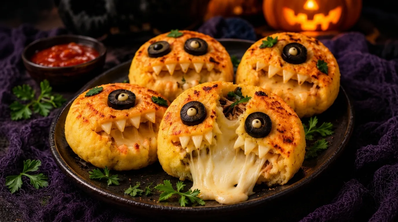 Arepas para Halloween: cómo hacer arepas monstruo rellenas de queso